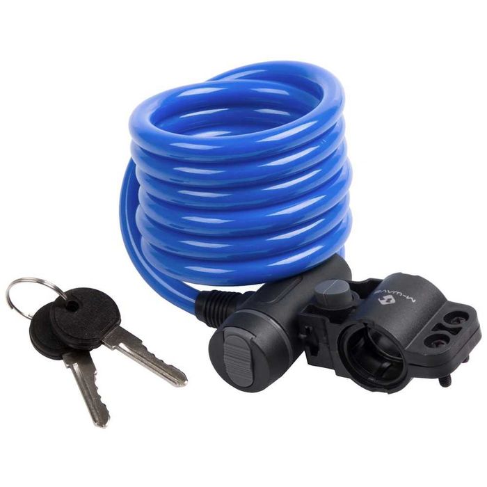 Заключващо устройство за велосипед с ключ M-WAVE, 180см/10mm, Цветове