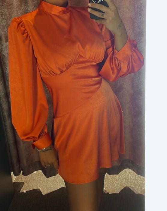 Rochie corai satin eveniment