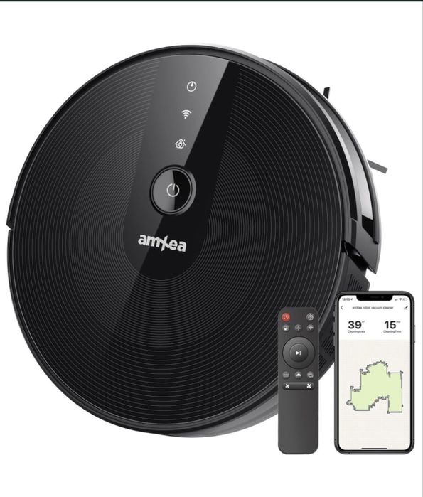 Aspirator AmXea E37-B Negru Wifi + App