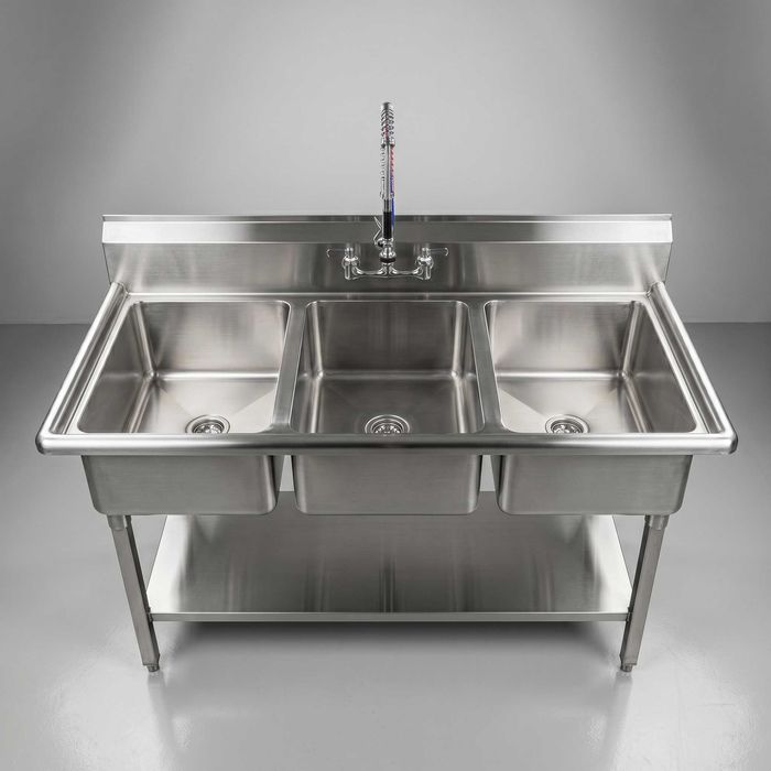 Ванна моечная 3-секционная / Nerjaveyka moyka 3-talik — XaaN Steel