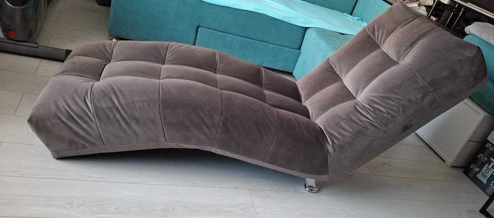 Fotoliu sezlong Isabella, stofa, maro, 1C