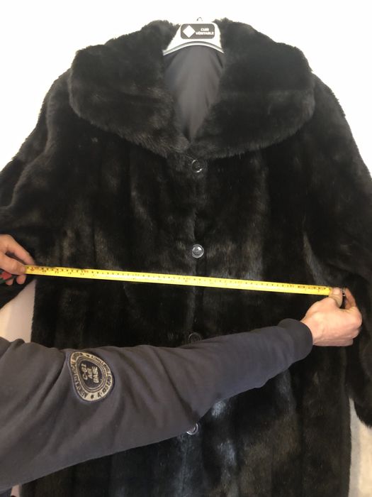 Palton lung din blana naturala