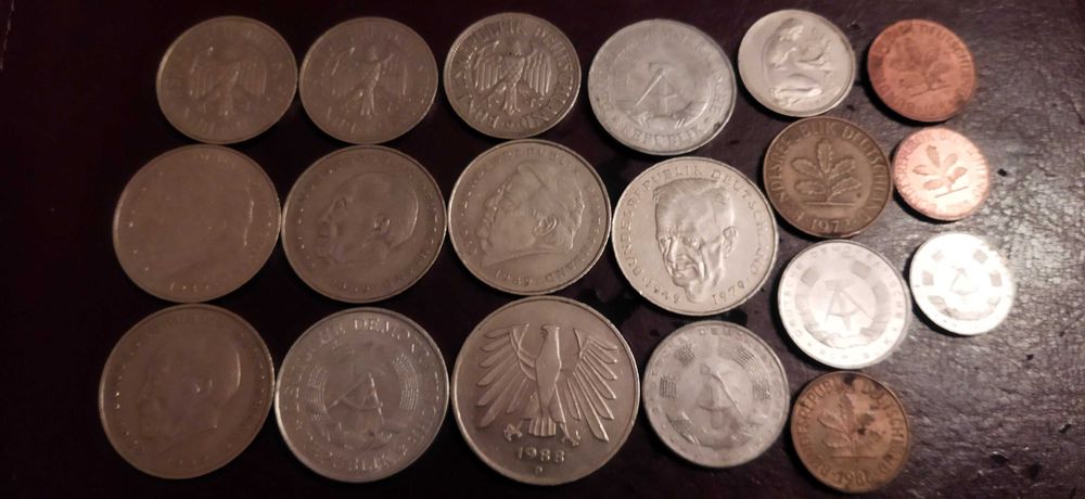 Монети Германия 1950 - 1993 год.
