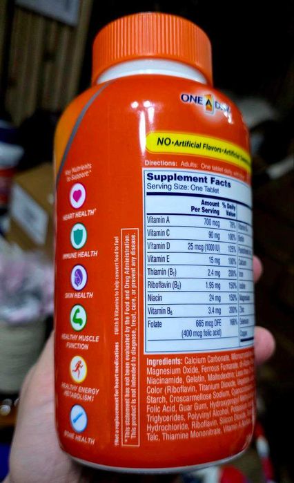 ДОСТАВКИ НЕТ Bayer One A Day мультивитамины мужские и женские Made USA