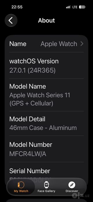 Iwatch 11, 46 mm, GPS+Celullar, 64 gb
