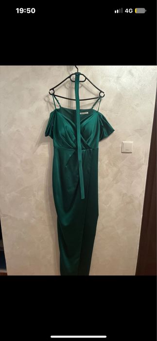 Rochie satin verde