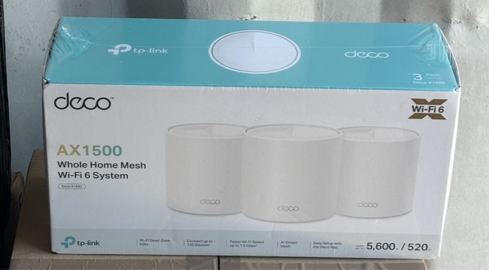 Router Wireless TP-Link AX1500 Whole Home Mesh Wi-Fi 6, sigilat, transport inclus
