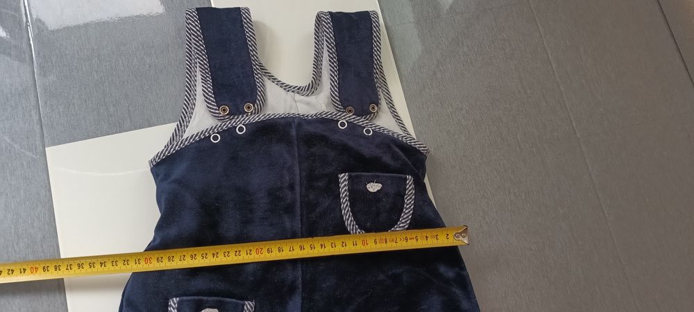 Подплатен велурен гащеризон 12-18 м