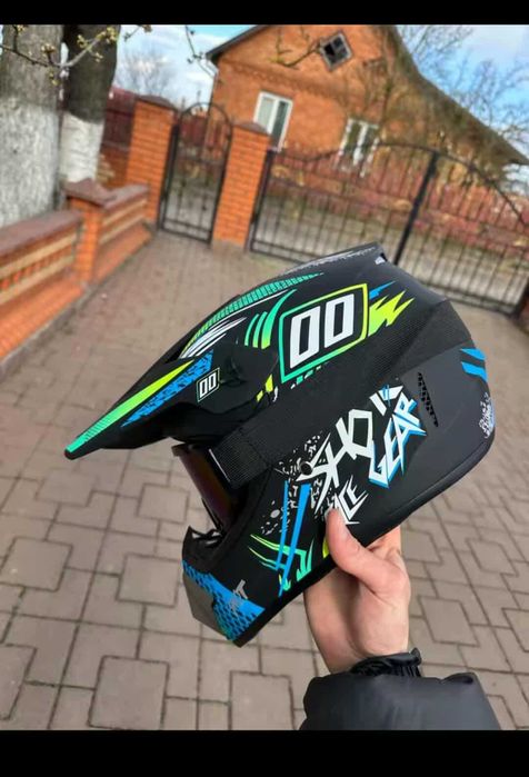 Casca moto off road/atv/enduro + ochelari