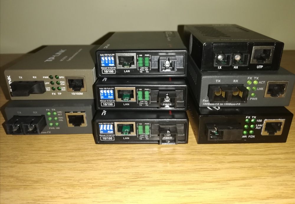 Fiber fast media converter fast ethernet bridge