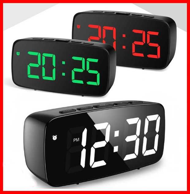 Постоянно светещ LED ЧАСОВНИК. Електрически Часовници на Ток. Будилник