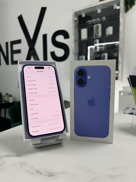 Iphone 16 128 Gb Blue Bat 100%  Garantie Magazin