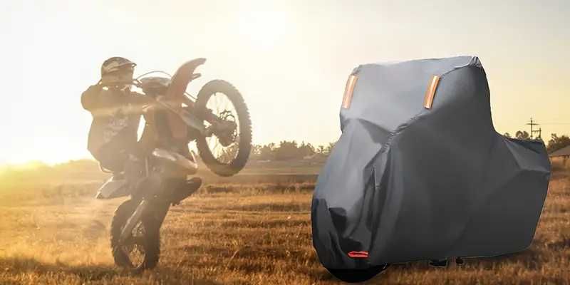 Prelata moto husa motocicleta neagra XXXXL puf interior 295x140x110cm