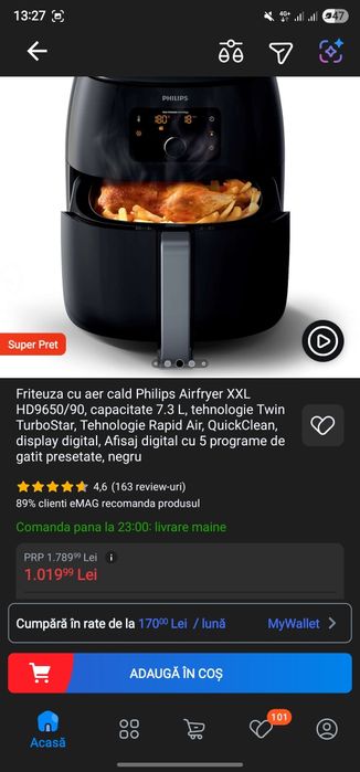 Airfryer Philips XXL. Cel mai bun.