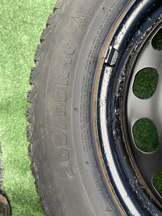 Roata rezerva OEM Originala Vw Seat Skoda R 16 5X112 6JX16H2 Et 40 8D0601027A cu anvelopa SH Michelin Alpin 205 55 16