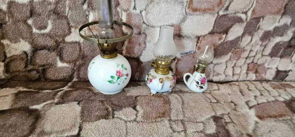 set 3 lampi decor functionale cu gaz/gas