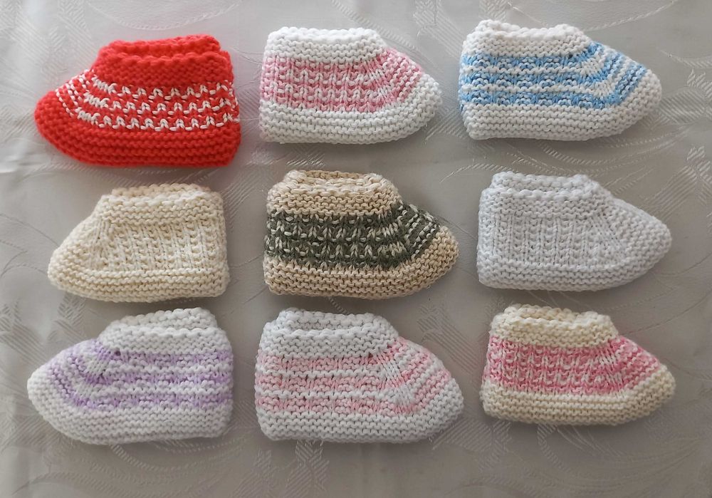 Бебешки и детски ръчно плетени терлички (също и дамски терлички)