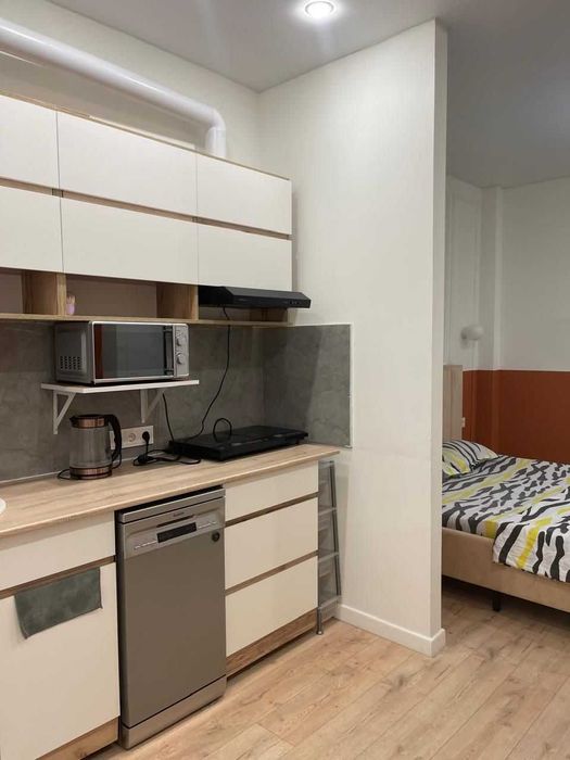 Современная студия с тропическим душем посуточно