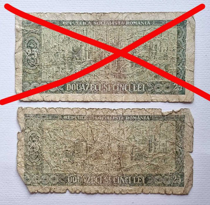 Bancnote de 25 lei si 50 lei din 1966