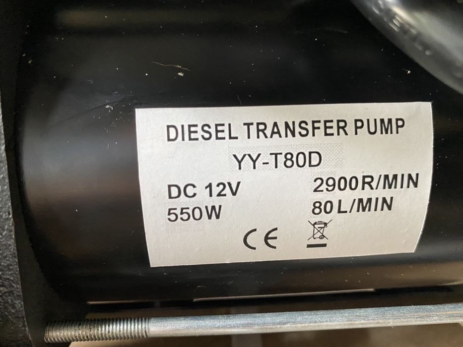 Pompa transfer motorina 12v 80l/min cu contor mecanic si filtru