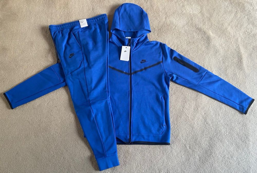 Nike tech fleece синий