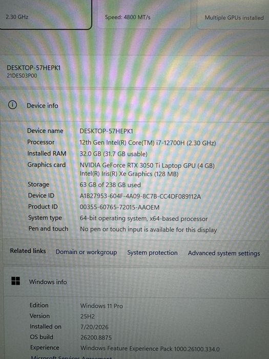 Lenovo Thinkpad X1 Extreme Gen 5