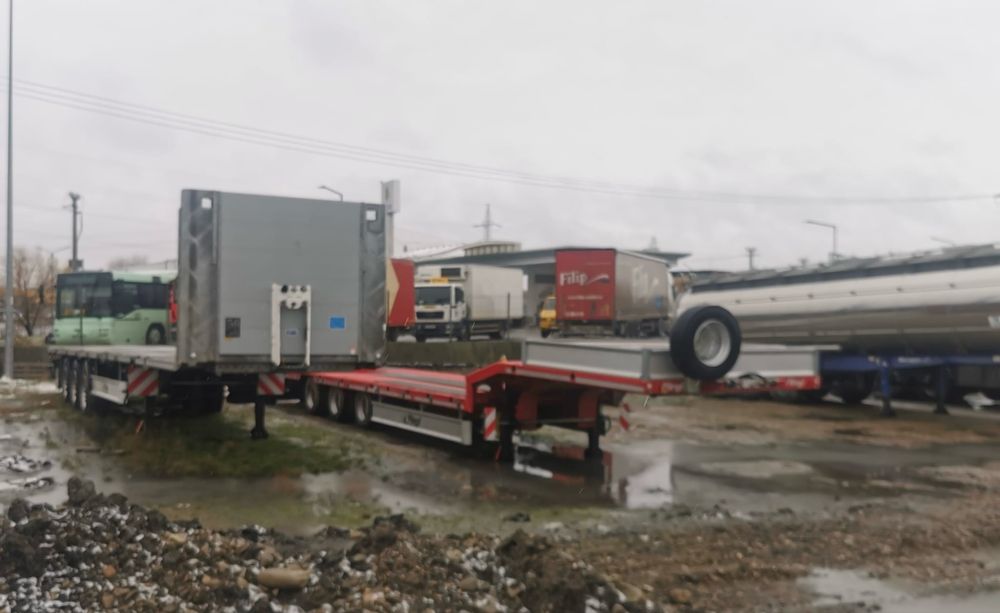Semiremorca trailer fix transport agabaritic rampe hidraulice Fliegl