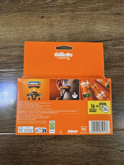 Set 16 rezerve Gillette Fusion 5 noi originale sigilate