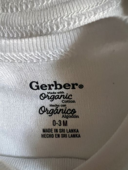 Gerber. Organic. Боди для новорожденных из США. Оригинал. Разм 0-3 мес