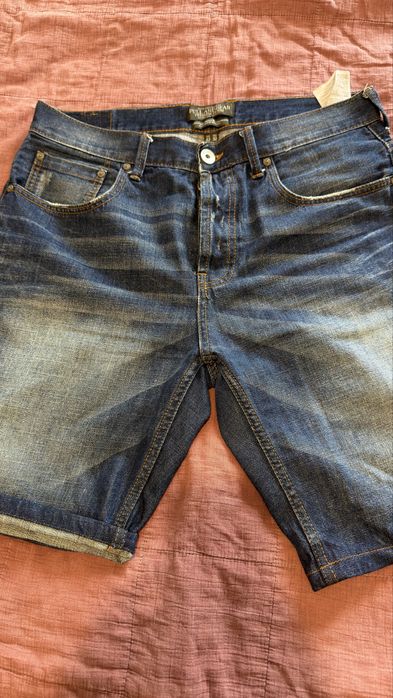 Blugi scurti Pull and Bear albastru