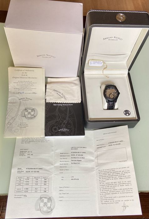 Часовник Armand Nicolet L14 O.H.M Small Second Limited Edition