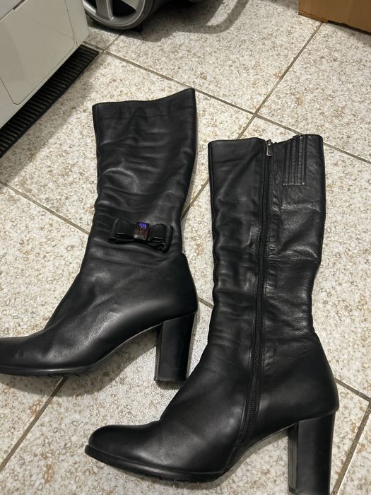 Кожанные сапоги Италия