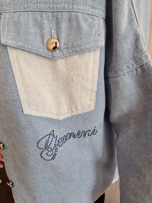 Джинсовая рубашка. 150-160 см