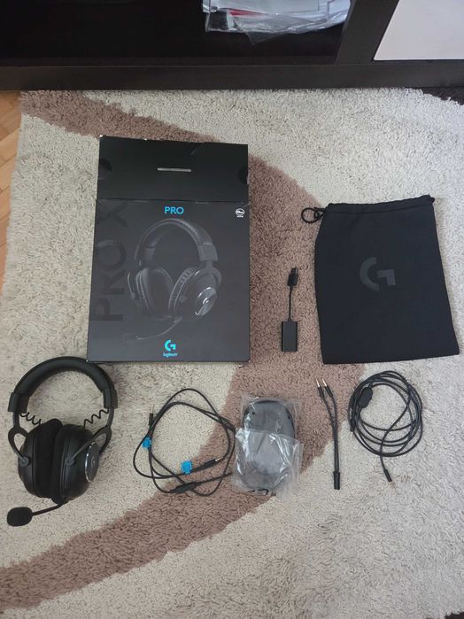 Гейминг слушалки Logitech - Pro X, черни