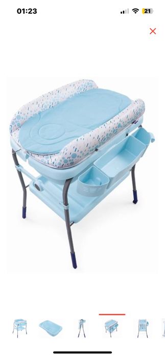 Детская ванночка+пеленальный столик
