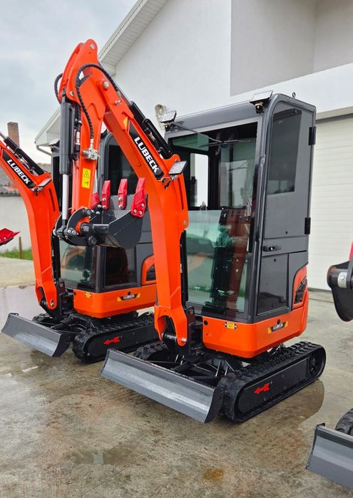 Miniexcavator Lubeck W 169 L motor 3 cilindri~NOU~Plata în rate/Leasing, Garantie 2 ani
