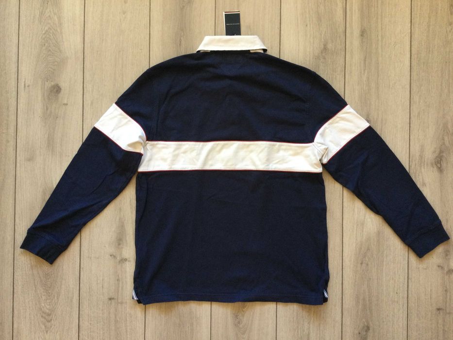 НОВА оригинална синя ръгби поло фланела блуза TOMMY HILFIGER размер L