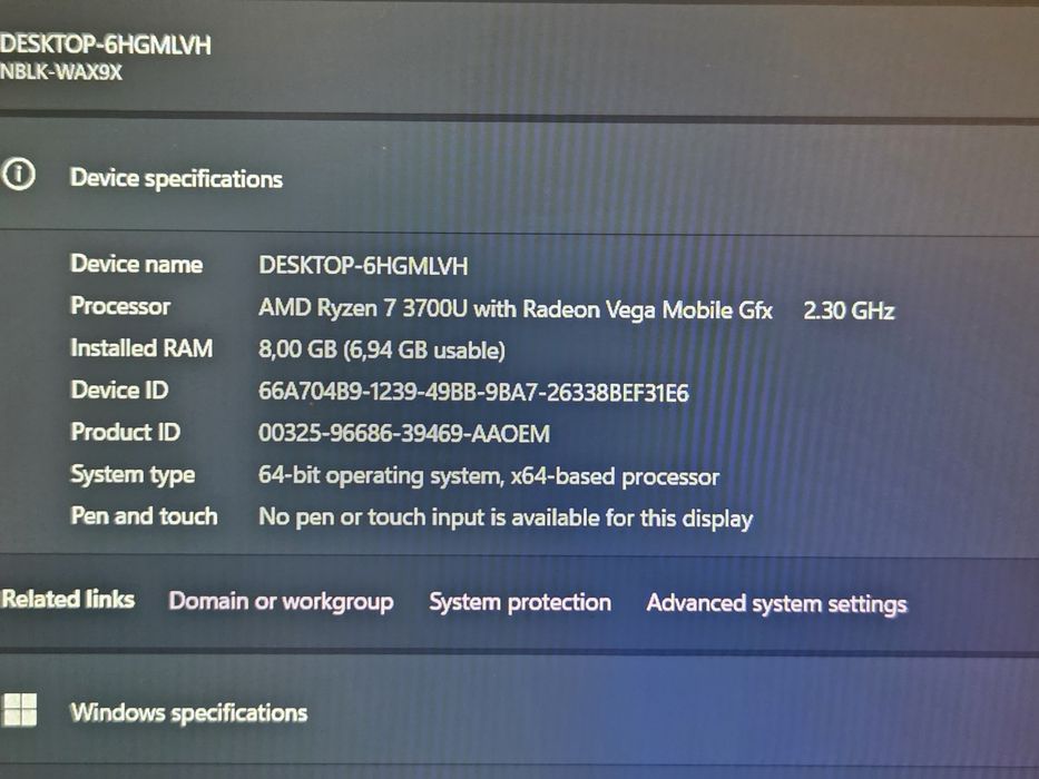 Лаптоп Huawei MateBook D14 | Ryzen 7 | Vega 10 | 512GB SSD