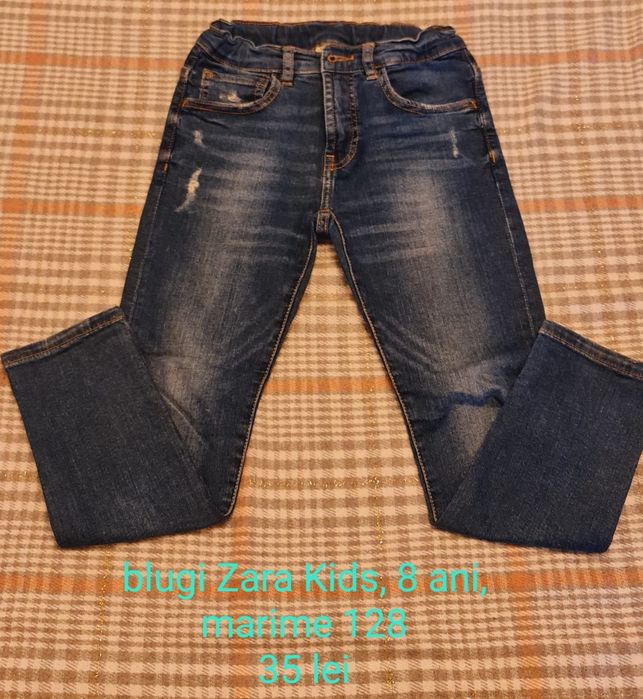 Vand blugi / jeans copii, Zara si H&M, 8-10 ani, marime 128-140
