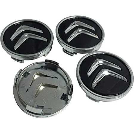 Set 4 capace jante aliaj Citroen 60mm, culoare negru gri