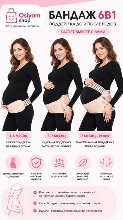 Дородовой бандаж для беременных.