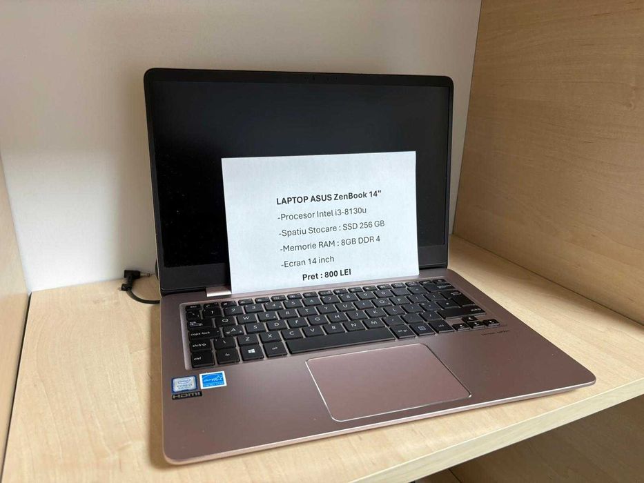 Laptop Asus ZenBook 14" I3-8130u 256 SSD 8 GB *Garantie *deviceXchange