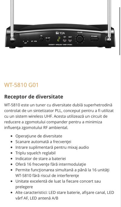 Vamd receiver microfon
