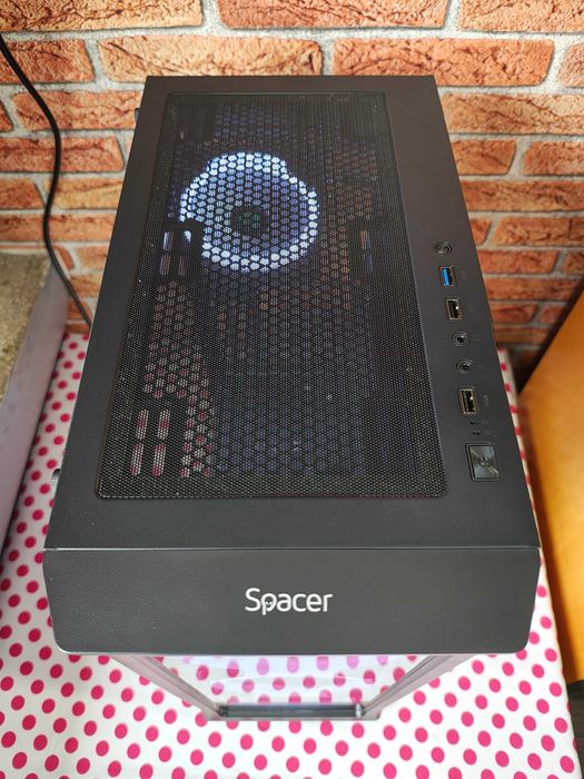 Carcasa PC Spacer Shield RGB Black.