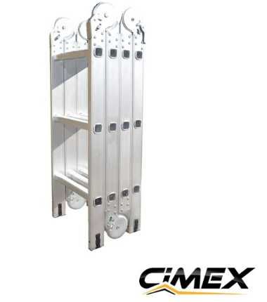 Мултифункционална алуминиева стълба CIMEX MFL4.8 - 4,80 м., (4x4)
