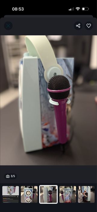 Boxa copii cu lumini si microfon