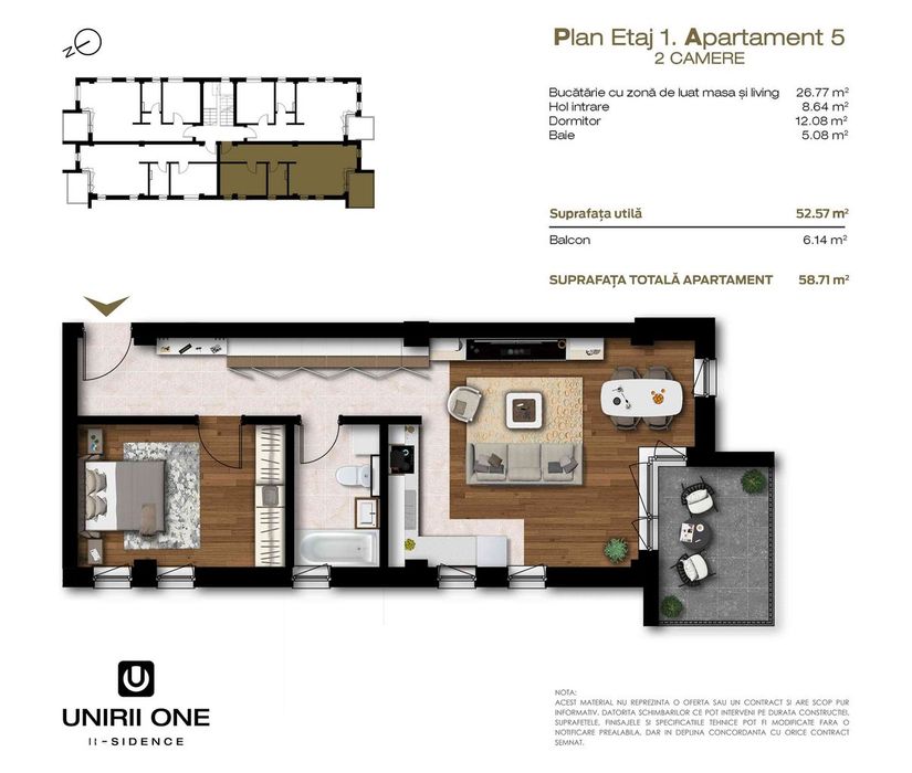 Apartament nou cu CF!