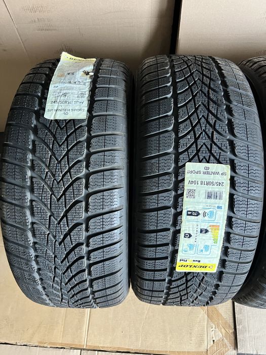Jante NOI originale Mercedes S classe 18 inch’ + anvelope iarna nefolosite  245/50/18 , Dunlop , 8 mm !
