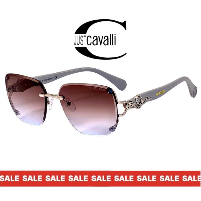 Just Cavalli Pre 2027 Дамски слънчеви очила с луксознен акцен змия на рамката