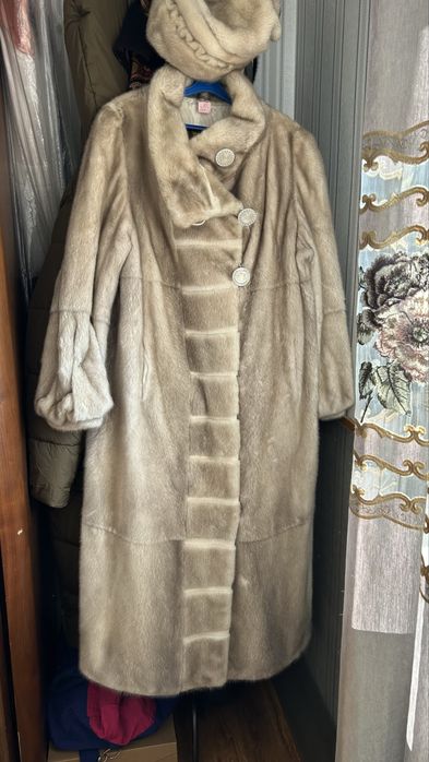 Норковая шуба светлая